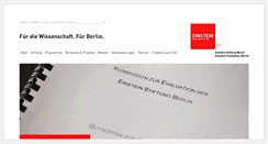 Desktop Screenshot of einsteinfoundation.de